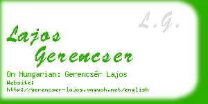 lajos gerencser business card